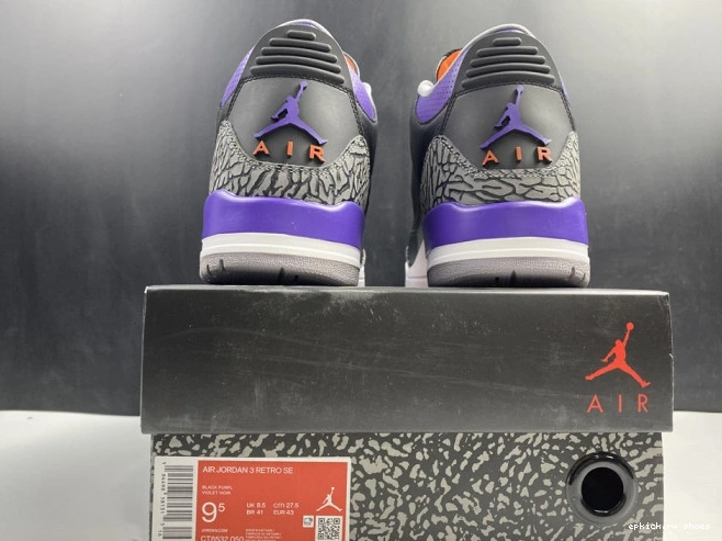 Rep Retro Black Jordan Air CT8532 Court Purple 3 050 0808